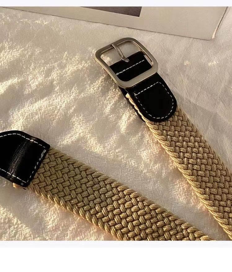 ベルトメンズ メッシュ 編み込み伸縮メッシュベルト