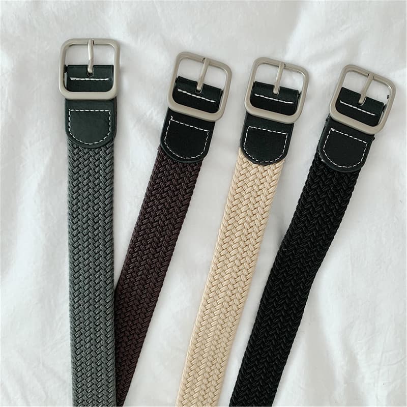 ベルトメンズ  メッシュ シンプル編み込み