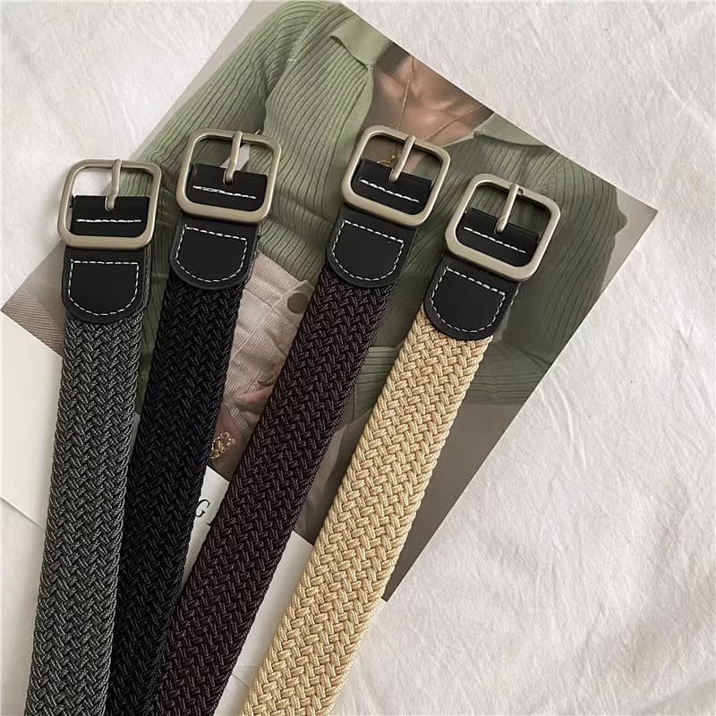 ベルトメンズ メッシュ 編み込み伸縮メッシュベルト